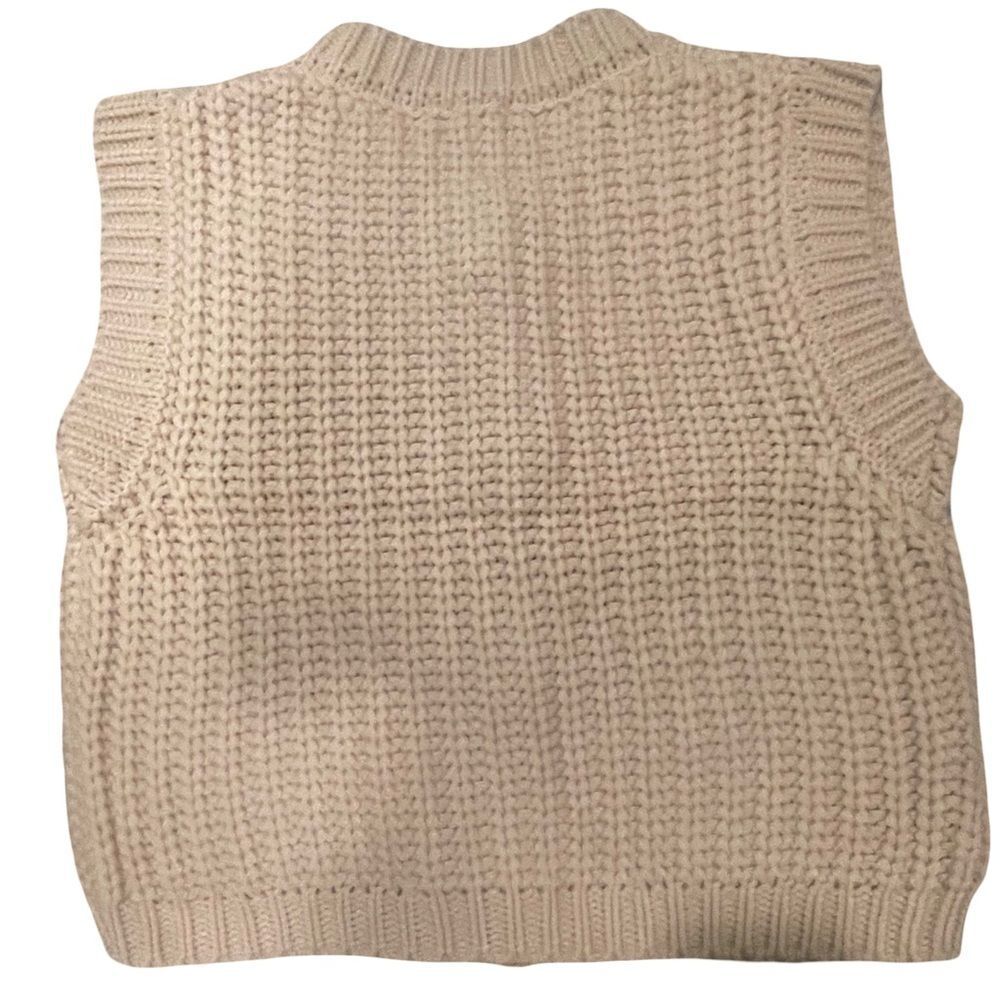 Love Tree Beige Knit Cardigan Vest - Picture 3 of 7